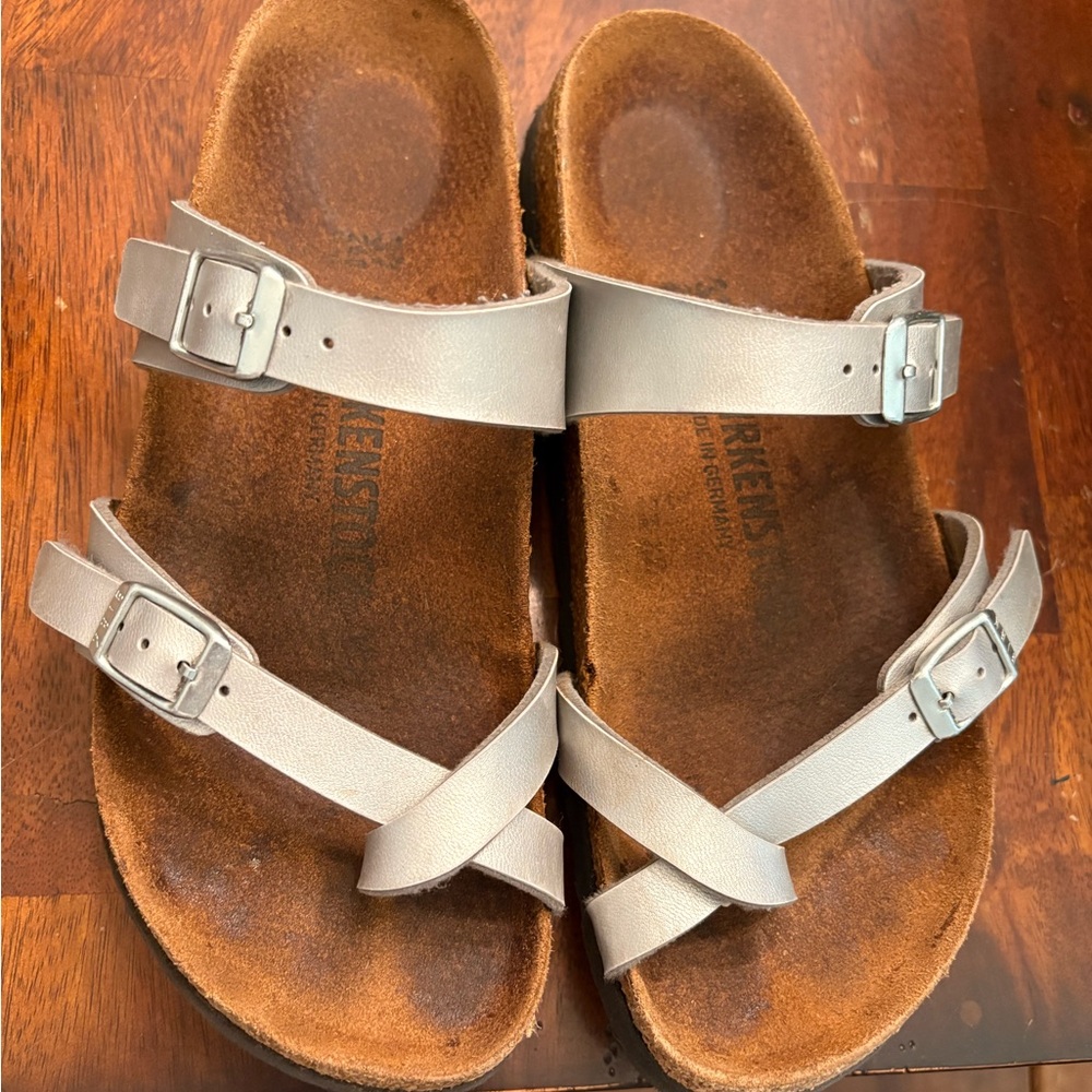 Birkenstock Metallic Sandals with Adjustable Straps